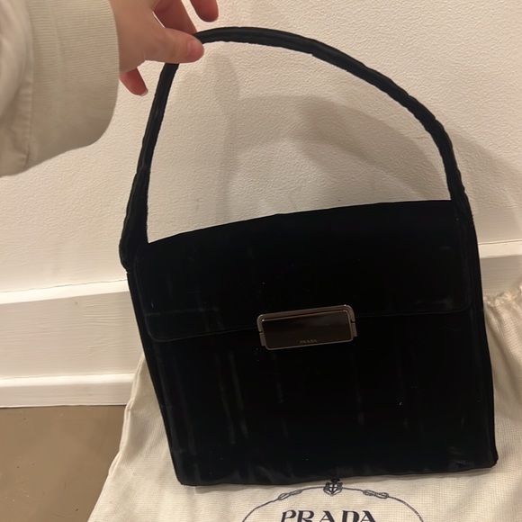 Vintage Velvet Prada Satchel - Picture 3 of 4